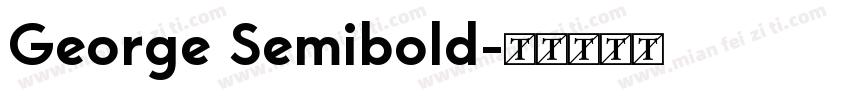 George Semibold字体转换